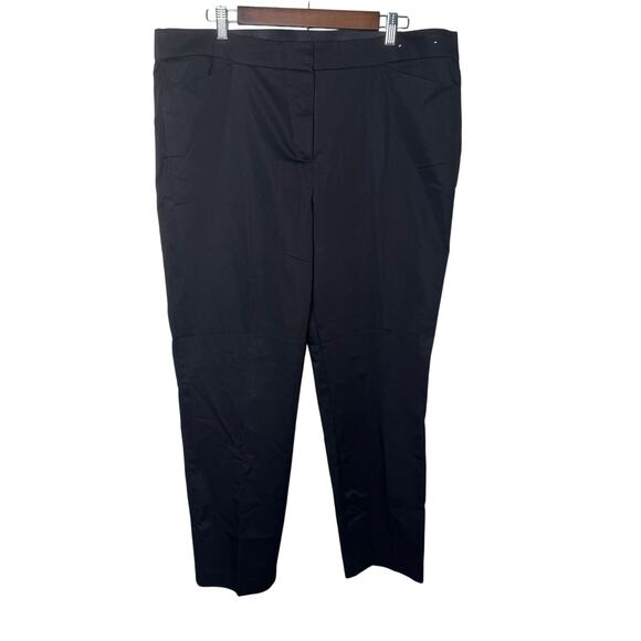 Liz Claiborne Emma Pants Women’s Size 16 Black Slim Fit Ankle Stretch Trousers - Picture 1 of 9